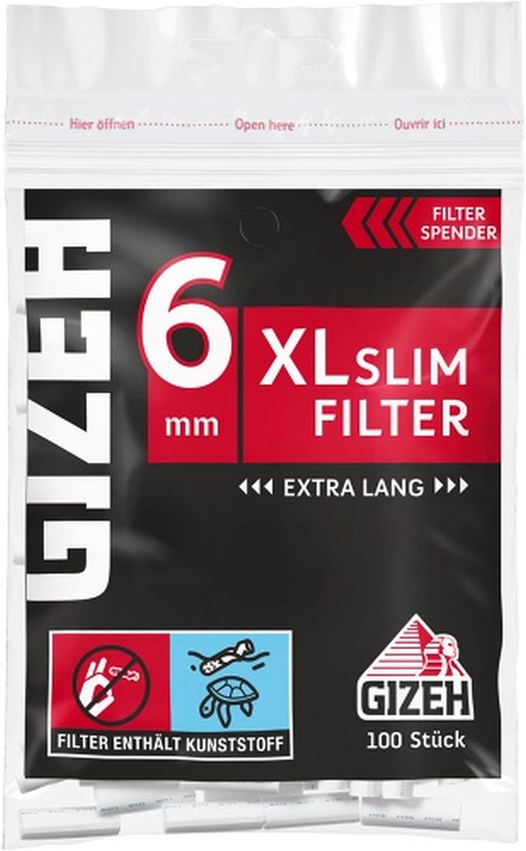 Tabak Neumann München - Gizeh Filter Black XL Slim 6mm - jetzt online kaufen